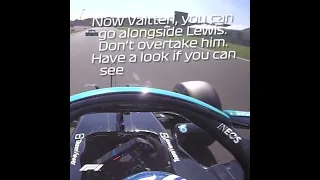 bottas' engineer tells him to check hamilton's car during the safety car