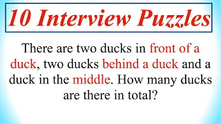 10 Interview Puzzles || 10 Interview Riddles || commonly asked interview puzzles