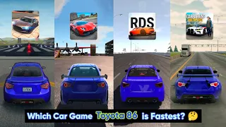 TOYOTA 86 SPEED TEST 😱😱 IN || EXTREME CAR DRIVING SIMULATOR || UCDS || RDS || CPM