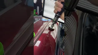 How I Glue Pull This Dent Out Using Lines: PDR Glue Techniques #paintlessdentrepair