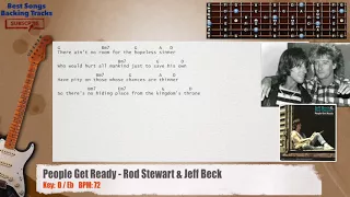 🎸 People Get Ready - Rod Stewart & Jeff Beck Guitar Backing Track with chords and lyrics