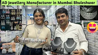 AD Jewellery Wholesalers in Mumbai Bhuleshwar | Necklace Earrings Wholesale Market| Korean Jewellery