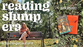 get out of a reading slump with me | reading vlog & tips