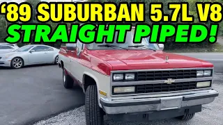 1989 Chevy Suburban 5.7L V8 DUAL EXHAUST w/ STRAIGHT PIPES!