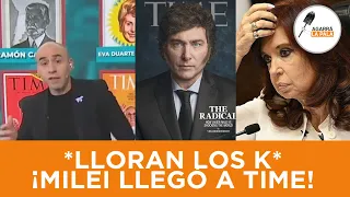 El pelado Trebucq hace llorar a los K con la tapa de Milei en la revista TIME: "Revolucionario"