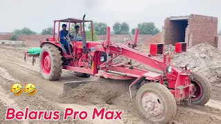 Belarus Pro Max 😲 Desi Jugad Home Made Grader with Tractor