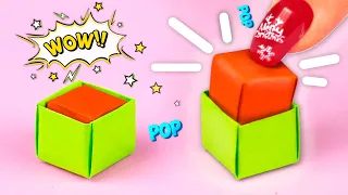 How to Make Origami Mini Button Pop it Paper crafts