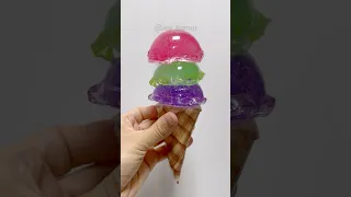 개구리알🍓🍈🍇아이스크림🍦말랑이 만들기_Ice Cream Squishy DIY with Orbeez and Nano Tape