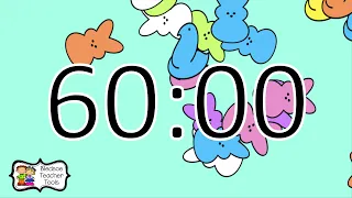 60 Minutes Easter Peeps Countdown Timer with Background Music