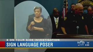 Deaf interpreter at Tampa police news conference served prison time for stealing from special needs