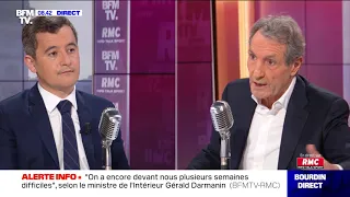 Gérald Darmanin face à Jean-Jacques Bourdin en direct