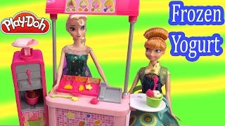Frozen Fever Queen Elsa Princess Anna Disney Barbie Doll Malibu Ave Yogurt Playdoh Food Playset
