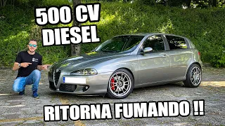 ALFA ROMEO 147 da 500 CAVALLI DIESEL !!!! E' TORNATA FUMANDO !!!!