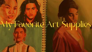 My Favorite Art Supplies(+ sketchbook spread)