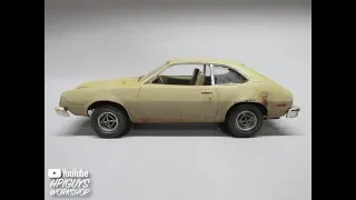 AMT 1977 Ford Pinto 1/25 Scale Model Kit Build Review and Weathering AMT1129