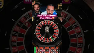 Drake Hits 23 On Roulette For MJ & Wins 5 Million!😳 #drake #roulette #michaeljordan #casino #bigwin