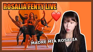 ROSALÍA "RELACIÓN REMIX" Y "TKN" LIVE en SAVAGE X FENTY SHOW | 🇰🇷COREANA REACCIÓN