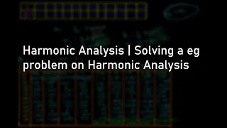 7. harmonic analysis | Example problem | Fourier series