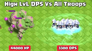 Electro Titan Vs All Troops | 3300 DPS Vs Troops HP - Clash Of Clans