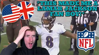 (BRITISH REACTION) YeaJord Reacts To Lamar Jackson MVP Highlights Of 2019 (INSANE)