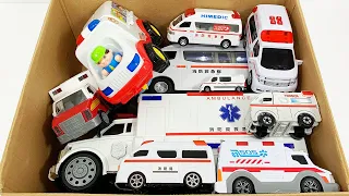 Ambulance minicar runs urgently on a slope with siren sounding! Emergency driving test