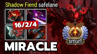 MIRACLE [Shadow Fiend] Safelane Right Click Build Against RTZ 7.34c Dota 2 (Fullmatch)
