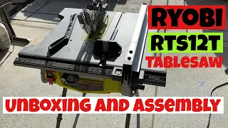 Unboxing and Setting Up a Ryobi RTS12T Table Saw! #ryobi #tablesaw #assembly