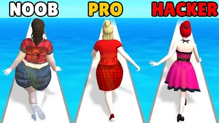 NOOB vs PRO vs HACKER in GIrl Runner 3D