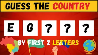 Can You Guess The Country By First 2 Letters ? | Easy, Medium, Hard