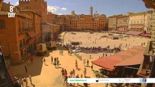 Palio di Siena - cantiere Piazza del Campo video time-lapse.