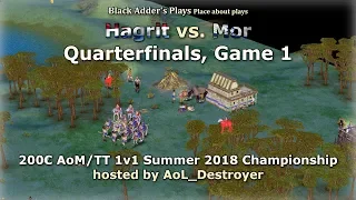 QF - Hagrit vs. Mor, Game 1 - Age of Mythology / The Titans 1v1 Summer 2018 Championship