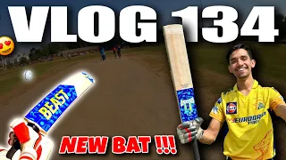 Using NEW BAT for the FIRST TIME😍| Chasing 200 RUNS🔥| Cricket Cardio T20 Match Vlog