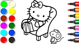 Dessiner Facilement Hello Kitty Avec Un Plâtre Coloriage Apprendre les couleurs - Crayon Magique