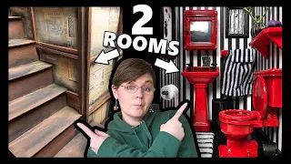 Beetlejuice Dollhouse BATHROOM and Stairs! 🚽2 Rooms in 1 Video! (Collab with @eliselittlethings )