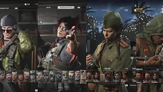 Operator select animations in Call of Duty: Black Ops Cold War and Call of Duty: Vanguard(So far)