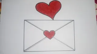 CUTE ✨ LOVE ❤ LETTER 💌 DRAWING ✍🏻🎨 VERY EASY|| JUST WATCH 👀 AND ENJOY 💫