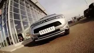 MITSUBISHI OUTLANDER 2012. Защиты RUSSTAL. Как сохранить свой бампер при парковке.