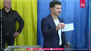 Candidate Zelensky casts ballot in Ukrainian election runoff
