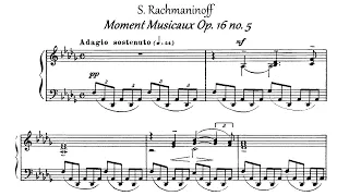 S. Rachmaninoff - Moment Musicaux Op. 16 no. 5 in D flat major