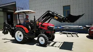 50HP 4WD Tractor with front loader and backhoe made in china