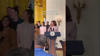 A Special Moment Between VP, Kamala Harris and A’ja Wilson 🫶 #Shorts #WNBAShorts