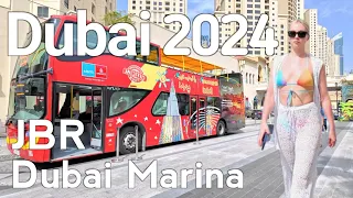 Dubai [4K] Wonderful JBR, Dubai Marina Walking Tour 🇦🇪