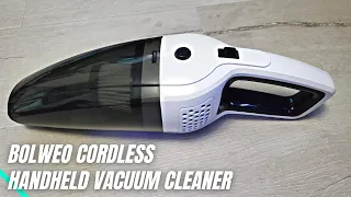 BOLWEO Handheld Vacuum Cleaner Cordless Review & Test | Portable LED Car Vacuum Handheld