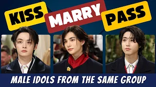 KISS, MARRY, PASS MALE IDOLS | KPOP GAME