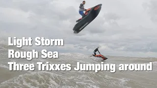 Big Jumps On The Dutch Ocean! Riders of the Storm, SlowMotion Jumps #SeadooSparkTrixxJumps