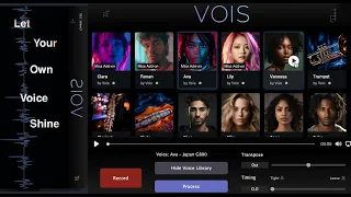 No Singer? No problem...Use your own voice with VOIS to create!