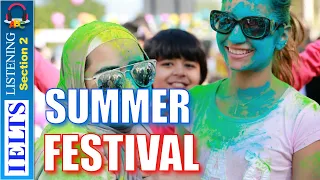 Cambridge IELTS Listening Practice | Section 2 | Summer Festival