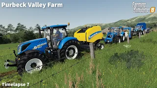 Two New Baler, Making & Selling Grass Bales, Spreading Fertilizer│Purbeck Valley│FS 19│Timelapse#7