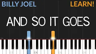 And So It Goes - Billy Joel | EASY Piano Tutorial