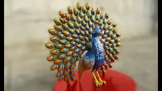 DIY Dancing Peacock Craft | Pistachio Shell Crafts | Easy DIY Crafts